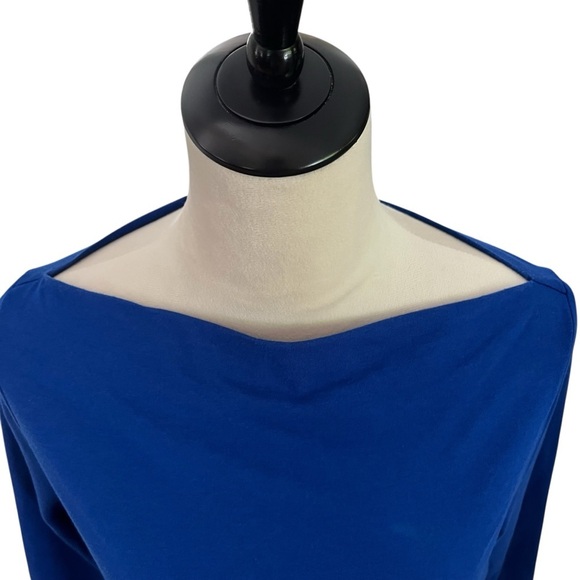 Willi Smith Women’s XL Blue Boat Neck 3/4 length sleeve Shirt - Picture 3 of 7